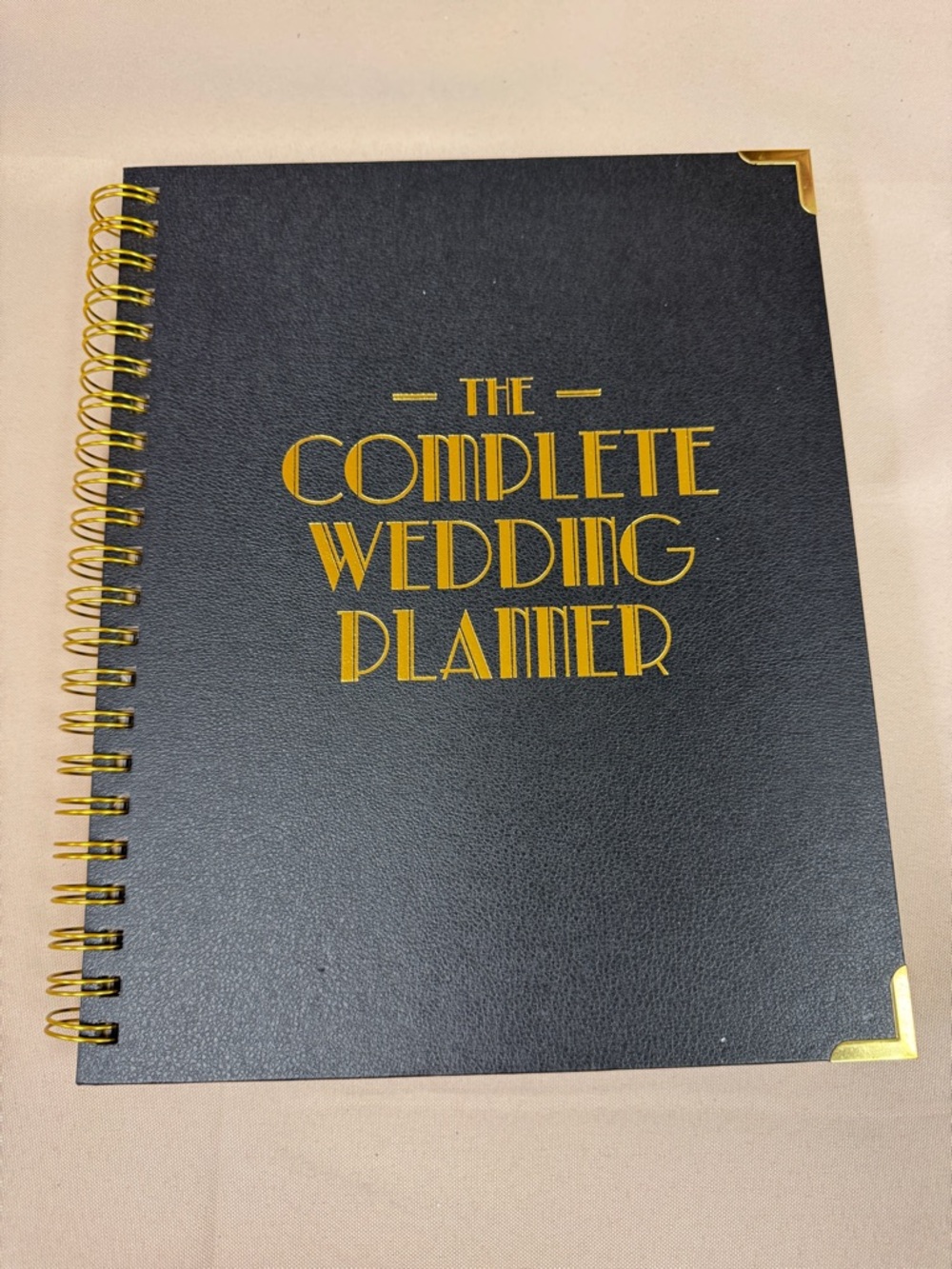 Your Perfect Day The Complete Wedding Planner – Black & Gold Spiral Notebook new